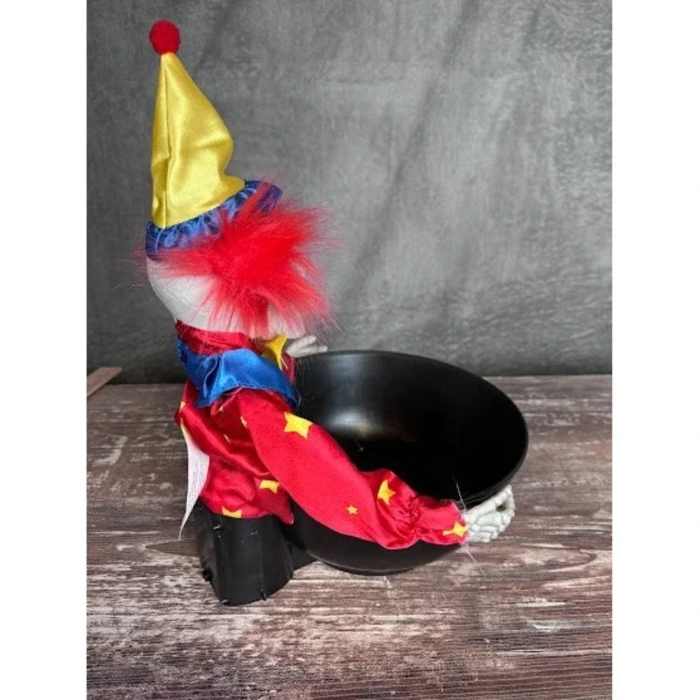 Skeleton Clown Animated Candy Bowl Halloween Trick‎ Treat Animatronic WORKS!
